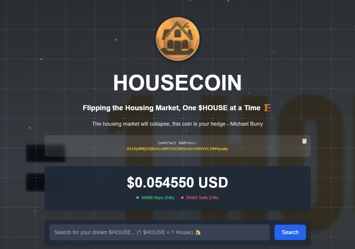 周末爆火MEME来袭！$HOUSE反房产主义引爆Solana热潮，震撼全场！